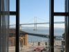 View of the Golden Gate Bridge from Hotel Vitale in San Francisco, CA