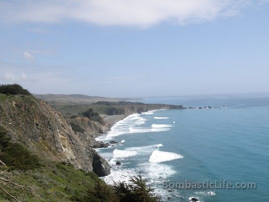 Pacific Ocean along Highway 1 in California