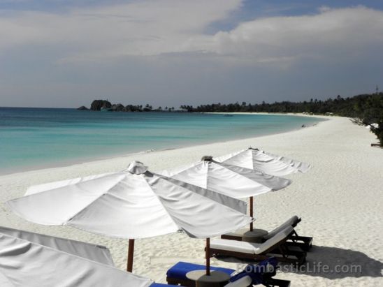 Beach at Amanpulo.