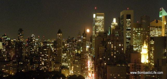 Full Moon Rising Over New York