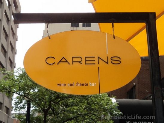 Caren's Wine and Cheese Bar in Yorkville - Toronto.