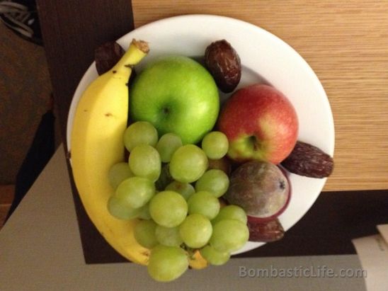 Fruit tray that welcomed me at Hilton Park Lane in London