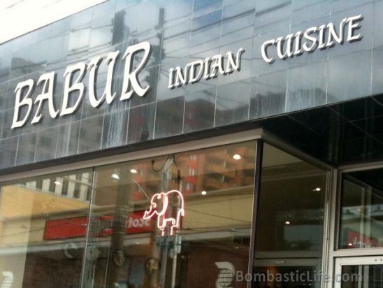 Interior of Babur Indian Restaurant in Toronto