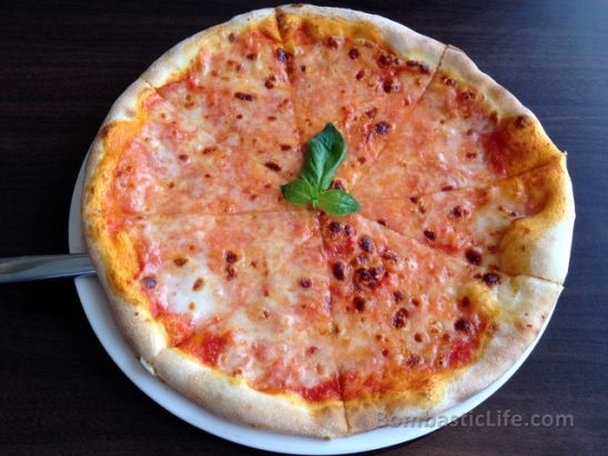 Margherita pizza at Carluccio's