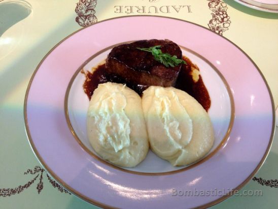 Beef Fillet with mashed potatoes at Laduree Kuwait at Mall 360