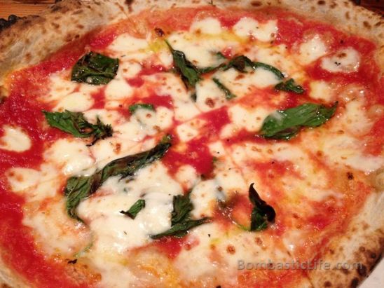 Margherita D.O.P., Tomato, Basil, Mozzarella with extra Mozzarella at Pizzeria Libretto 