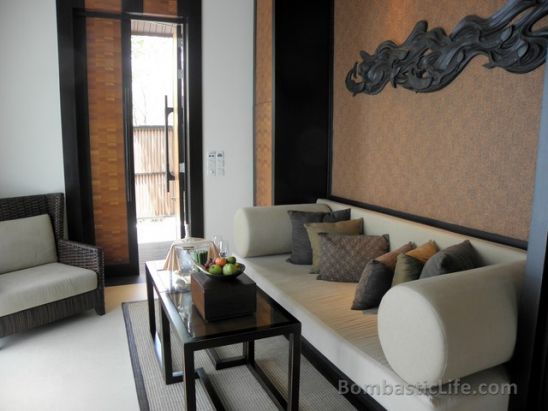 Seating Area of our Royal Villa at Banyan Tree Resort in Koh Samui