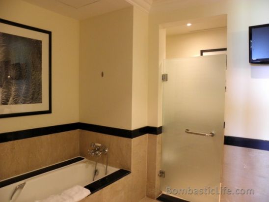 Bathroom of our Regency King Suite at the Hyatt Regency Resort Sharm El Sheik, Egypt