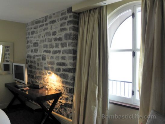Bedroom of our Suite at Auberge Saint-Antoine Hotel – Quebec City