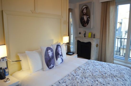 Bedroom of our Suite at W Hotel Paris - Paris, France