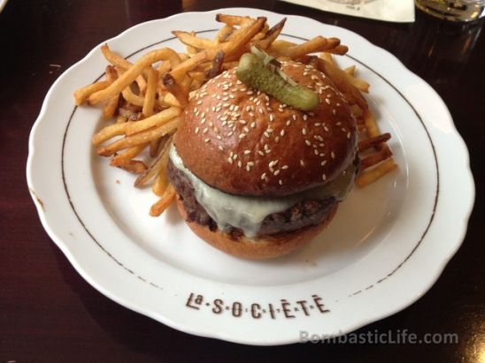 8 oz. Grilled Burger at La Societe French Bistro – Toronto, ON