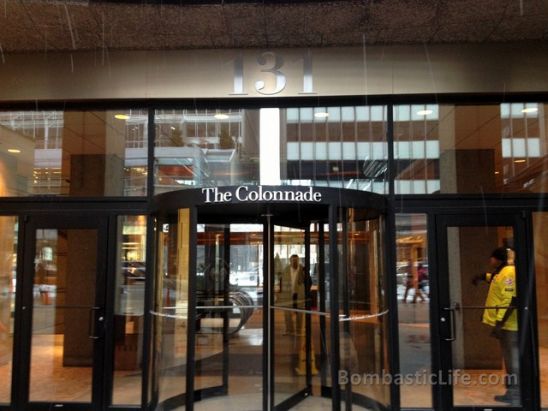 Entrance to The Colonnade.  La Societe is located on the 2nd floor. 