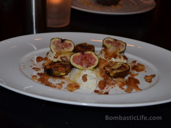 Black Mission Figs with crushed amaretti cookies and mascarpone cream at RPM Chicago
