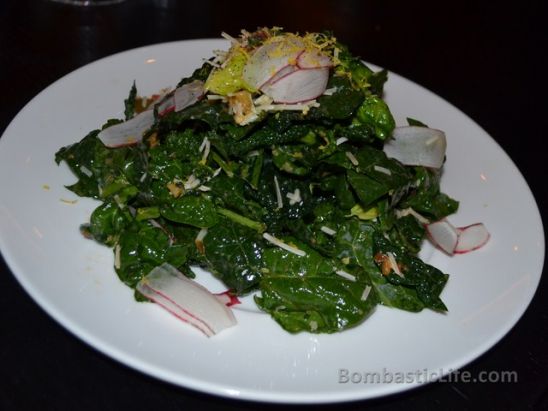 Tuscan Kale and Heirloom Spinach Salad at RPM in Chicago