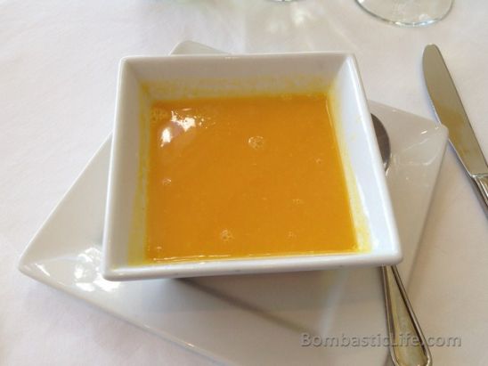 Carrot and Ginger Soup at the Restaurant at Riverbend Inn 