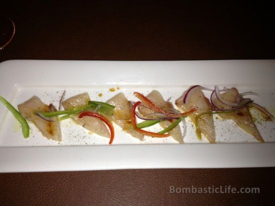 Hamachi carpaccio of the day at JaBistro in Toronto