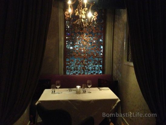 Private dining area at George Restaurant in Toronto