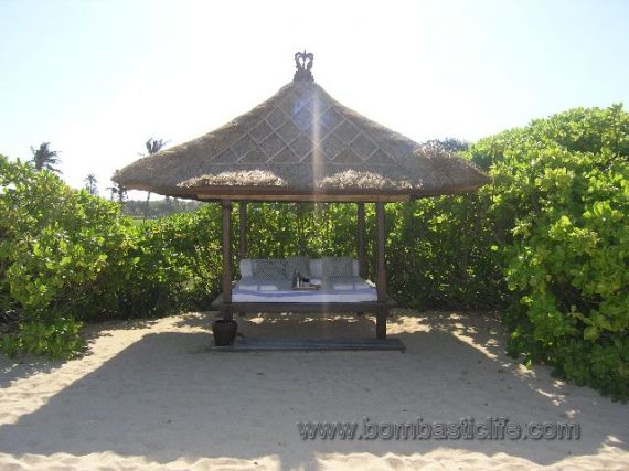 Beach gazebo at private beach next to 5 Star, Amanusa Resort - Bali