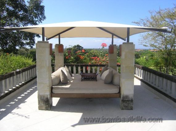 Covered daybed at villa.  Private luxury, 5 star service.