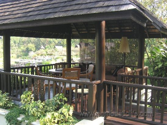 Covered Veranda of Rice Terrace View King Pavilion at  the Four Seasons Chiang Mai - Chiang Mai, Thailand