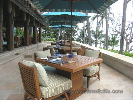 Terrace Seating at Pla Pla, Seafood Restaurant - Four Seasons Resort Koh Samui