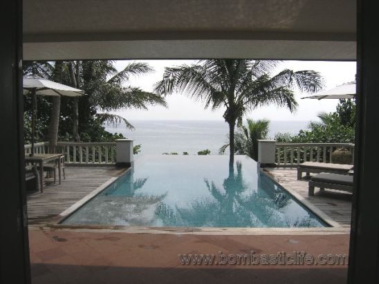 View of Private Pool from Bedroom of Ocean Front Villa - Trisara Resort - Phuket, Thailand