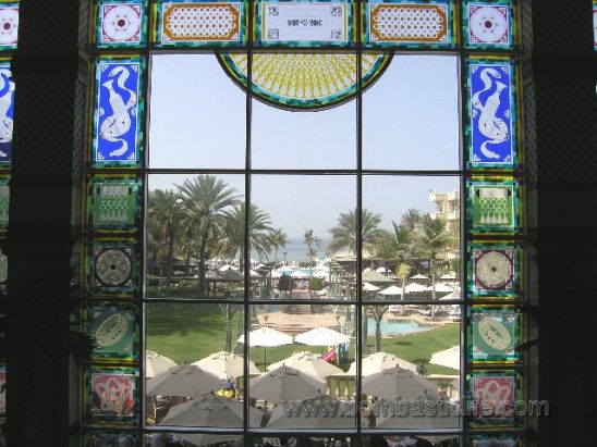 Grand Hyatt Hotel - Oman - View from Lobby to Pool Area