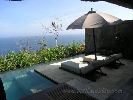 Sea Cliff Villa Pool and Lounge Chairs at Bulgari Hotel and Resort in Bali