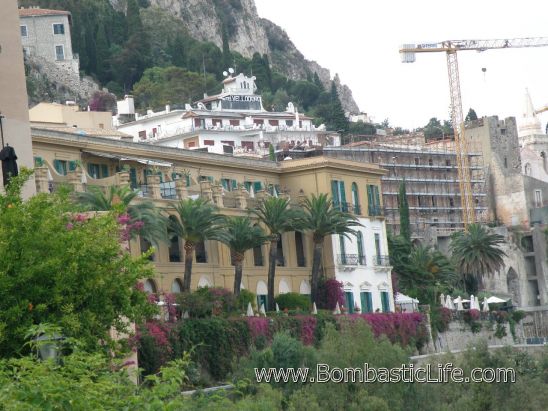 View of the back of San Domenico Palace Hotel - Taormina, Italy