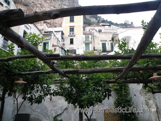View from patio of Donna Stella Pizzeria - Amalfi, Italy