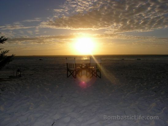 Sunset at Mnemba Island Resort - Zanzibar