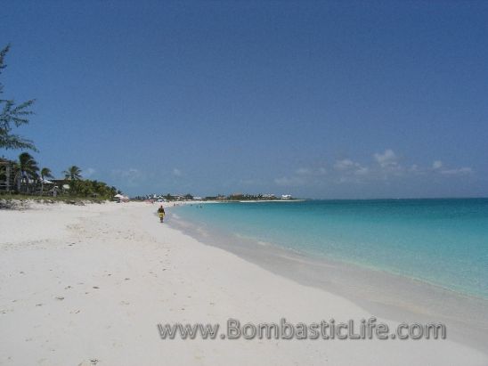 Grace Bay Club - Turks and Caicos - The beach goes for ever in each direction.  