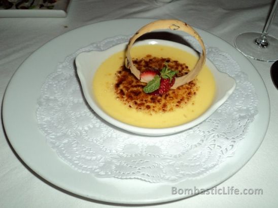 Zoe Creme Brulee' at Zoe in Adliya, Bahrain.