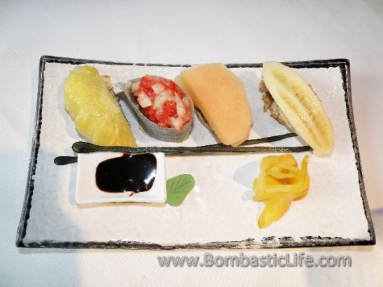 Tiramisu Sushi Nigiri Dessert – it was amazing looking!  It looked like it was real Sushi but it was tiramisu and fruit.  