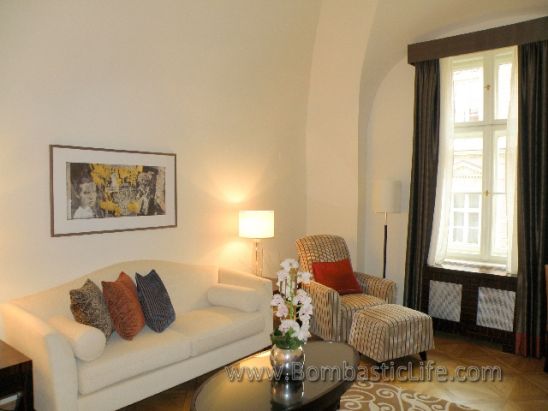 Living Room of Mandarin Deluxe Suite at Mandarin Oriental Hotel - Prague, The Czech Republic