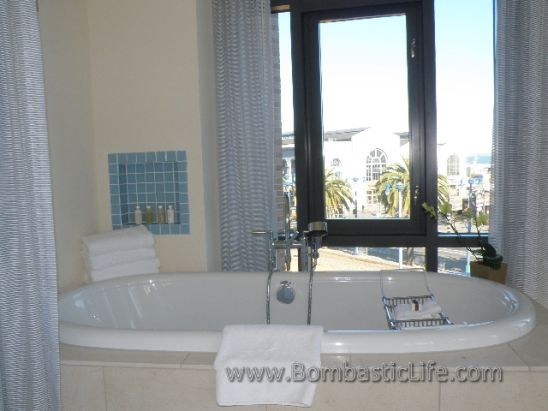 Large Soaking Tub in the Panoramic Suite of Hotel Vitale - San Francisco, California