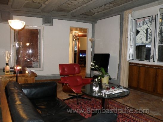 Living Room of Suite A7 at Widder Hotel - Zurich, Switzerland