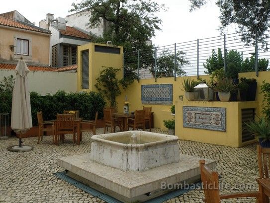 Courtyard of Solar do Castelo - Lisbon, Portugal