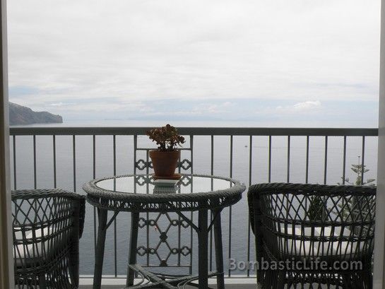 View from the balcony of our Junior Suite #940 at Reid's Palace Hotel in Madeira, Portugal