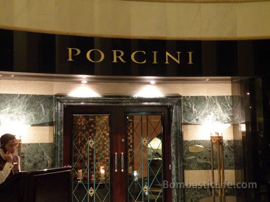 Porcini Italian Restaurant at the Ritz-Carlton Hotel in Doha, Qatar