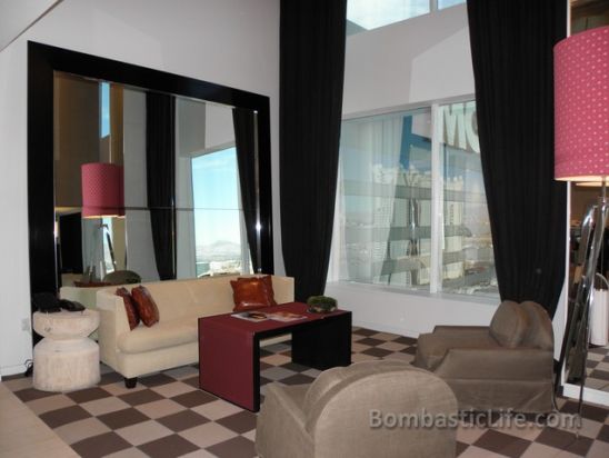 Living Room of the Skyloft Suite at MGM Grand in Las Vegas, NV
