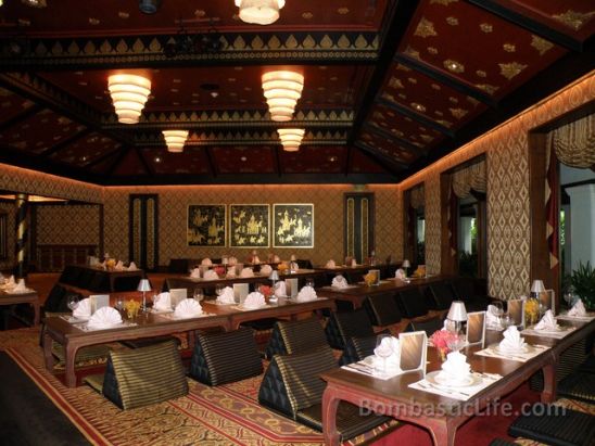 Inside seating at Sala Rim Naam - Bangkok, Thailand
