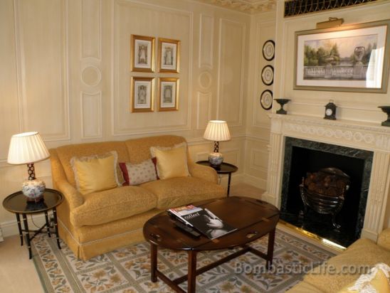 Living Room of the Mayfair Suite at The Dorchester Hotel in London, England 