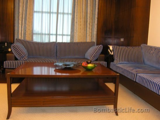 Living Room of a Junior Suite at La Cigale Hotel - Doha, Qatar
