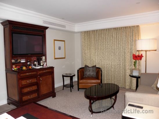 Living Room of our Executive Suite at The Peninsula Hotel in New York, NY.