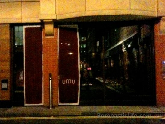 Umu Sushi Restaurant - the exterior is no reflection of the beautifully interior.