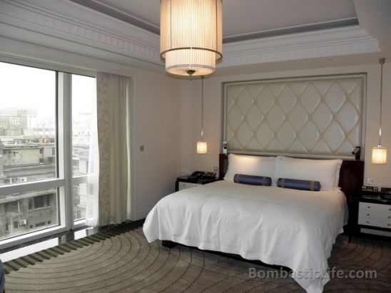 Bedroom of a Grand Deluxe Suite at the Peninsula Hotel - Shanghai, China