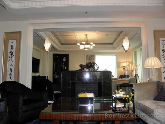 Living Room of a Grand Deluxe Suite at the Peninsula Hotel - Shanghai, China