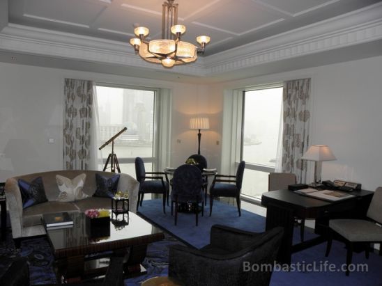 Living Room of a Grand Deluxe Suite at the Peninsula Hotel - Shanghai, China