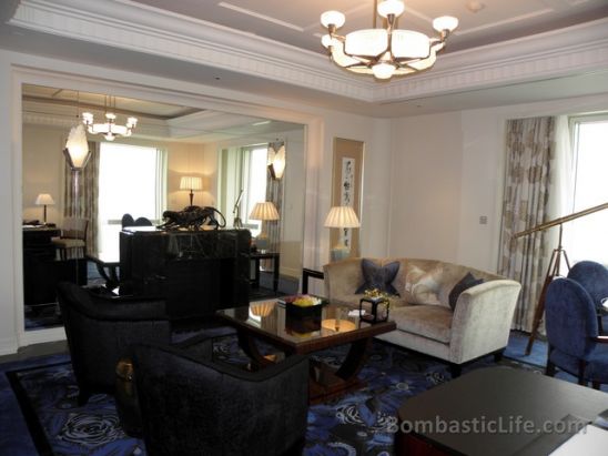 Living Room of a Grand Deluxe Suite at the Peninsula Hotel - Shanghai, China